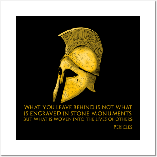 Ancient Greek Philosophy - Pericles Quote - Athenian History Posters and Art